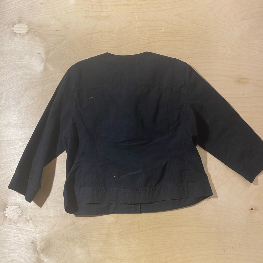 Ruby Rd. Black Utility Jacket with Red Embellishments 12P (QQ) - Picture 6 of 7